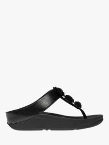 Сандалии на пуговицах из бисера fino FitFlop, черный