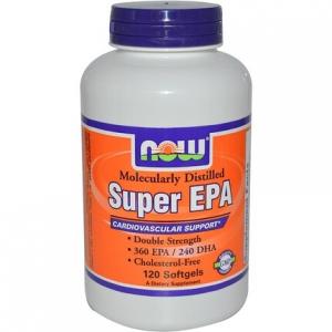 NOW Foods Супер Омега Молекулярно дистиллированные мягкие таблетки EPA 120