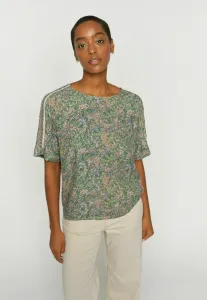 Блузка palma с развевающимся узором в виде орхидеи Mos Mosh, Turf Green