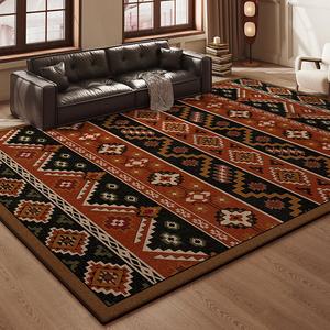 Budis Ковер 140х200 см для гостиной/спальни в винтажном французском стиле, waterproof, немаркий, моющийся, с высоким ворсом