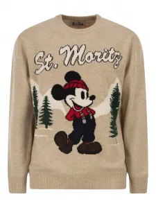 Свитер Heron с вышитым логотипом Mc2 Saint Barth, бежевый