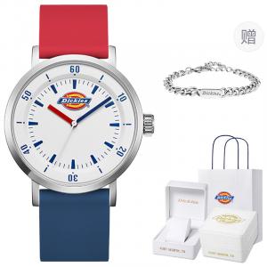 Dickies Наручные часы кварцевый механизм силиконовый ремешок белый циферблат унисекс коробка лимитированная серия