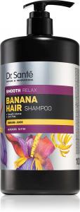 Банановый разглаживающий шампунь для вьющихся волос Dr. Santé, bananas 1000 мл