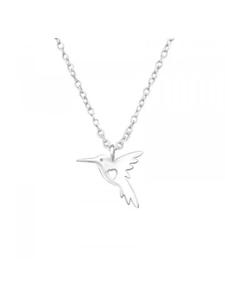Alexander York Колье с подвеской в виде колибри из серебра 925 пробы, комплект из двух серебряных элементов