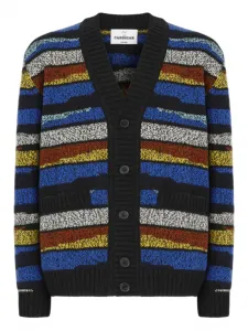 Кардиган в полоску с карманами Missoni, черный