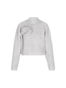 Женский свитер серого меланжа DreiMaster Vintage