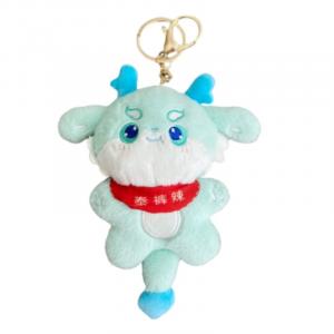 Кулон для сумки в виде плюшевой куклы год дракона высота 10см Dolls and bears dance, синий