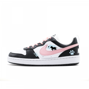 Nike Кроссовки для скейтбординга Court Borough Puppy Butterfly Slip Resistant Abrasion Resistant низкие детские розовые для подростков
