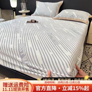 Boyang Простыня на резинке 180х200 см, молочный вельвет, цвет Mishi - Light Gray