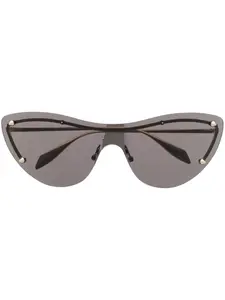 Солнцезащитные очки с заклепками-шипами Alexander McQueen Eyewear, золотой