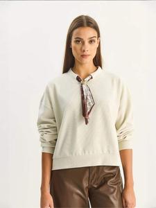 Bianco Lucci Свитшот из шерсти белый