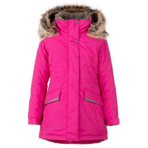 Парка детская Lenne Ella с меховым капюшоном, розовый