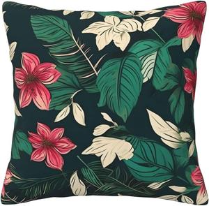 CarXs Подушка с двусторонним цветочным принтом для дивана и кровати Flower Leaf