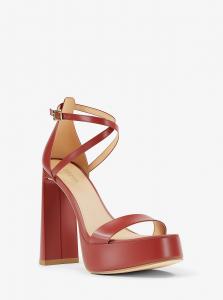Сандалии из кожи на платформе с лифом ками Michael Kors, Crimson