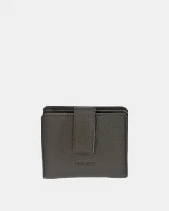 Женский кошелек из зернистой кожи Daviletto, серо-коричневый