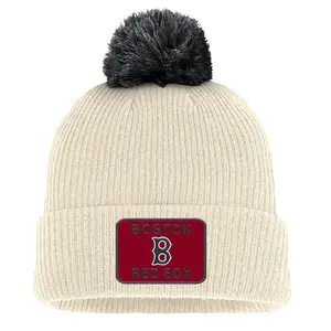 Шапка Nike MLB Boston Red Sox Yarn Peak Standard Cuff Pom, бежевый