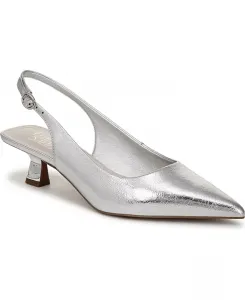 Женские туфли-лодочки Jaden с острым носом и ремешком на пятке Franco Sarto, серебряный