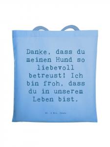 Сумка-шоппер с надписью Спасибо, няня для собак небесно-голубого цвета Mr. & Mrs. Panda