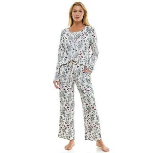 Женский комплект пижамы с длинным рукавом и брюками на День святого Валентина Croft & Barrow, Juliette Floral Cloud