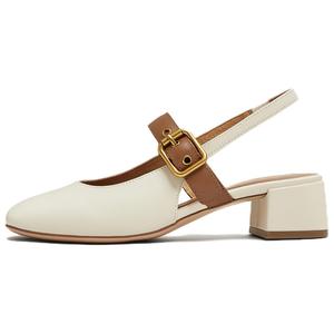 Туфли на высоком каблуке для женщин TATA, Ecru/Brown