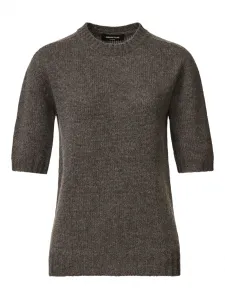 Джемпер с короткими рукавами и круглым вырезом Fabiana Filippi, серый