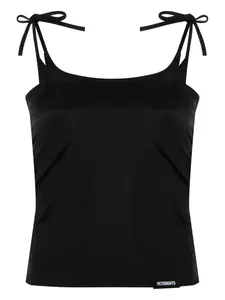 Топ с вырезами VETEMENTS, черный