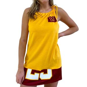Женское платье-майка без рукавов цвета золотистого цвета Washington Commanders