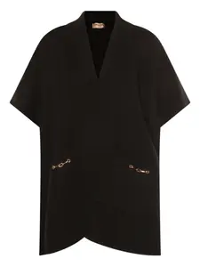 Рифленый жакет с цепочным декором TWINSET, черный