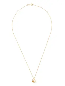 Колье Letra C из желтого золота с цитрином Aliita, золотой