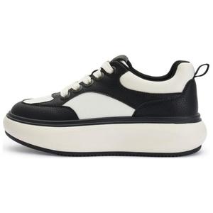 Кеды, скейтборд обувь женская низкая Toomanyshoes, черный/белый