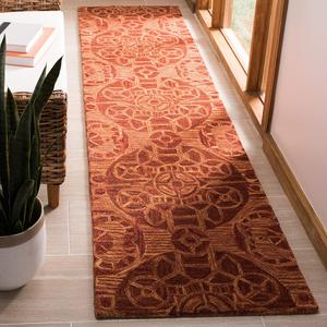 Ковер-дорожка SAFAVIEH, 69 x 275 см, Wyndham Collection, Cinnamon, ручной работы из современной шерсти, идеально для помещений с высокой проходимостью в гостиной, спальне (WYD376H)