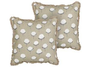 Декоративные подушка Beliani, 45x45 см, бежевый/белый