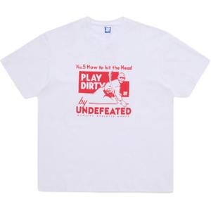 Футболки Unisex с круглым вырезом, тонкие, плотные UNDEFEATED, белый