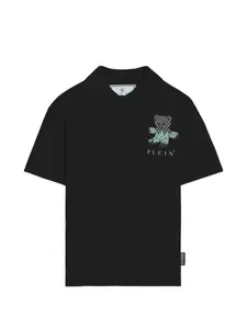 Поло с графическим принтом Philipp Plein Junior, черный