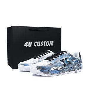 XTEP Кроссовки Air Force One с амортизацией, износостойкие, низкие, для скейтбординга, унисекс, синие