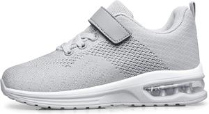 Детские кроссовки Anlarach для малышей, мальчиков и девочек, спортивные беговые кроссовки с воздушной подушкой для малышей/маленьких детей/старших детей, светло-серый
