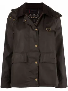 Вощеная куртка Avon с капюшоном Barbour, зеленый