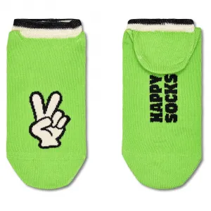 Носки Happy Peace Sign no show, зеленый