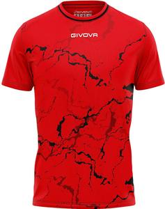 Футболка Givova Sport XL — графитово-красная и чёрная