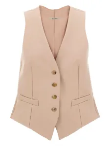 Жилет на пуговицах с кулиской Max Mara, розовый