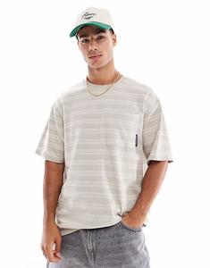 Футболка свободного кроя Calvin Klein Jeans бежевого цвета