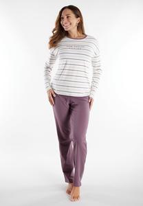 Пижамный комплект TOM TAILOR SET, Lila Mittel Ringel/Purple