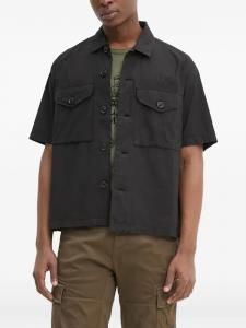 Рубашка с коротким рукавом Popeline Company с карманом CP C.P. Company, черный