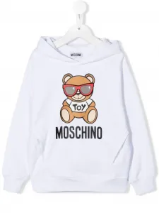 Худи с принтом Teddy Bear Moschino Kids, белый