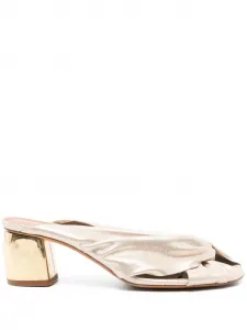 Босоножки на блочном каблуке Forte Forte, золотистый