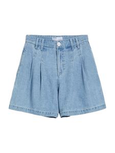 Обычные плиссированные джинсы Bershka, синий деним