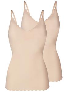 Майка Skiny 2er Pack Spaghettishirt herausn. Pads, бежевый