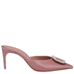 Malone Souliers Mona 70 Атласные шлепанцы, лиловый