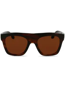 Солнцезащитные очки в квадратной оправе Victoria Beckham, коричневый