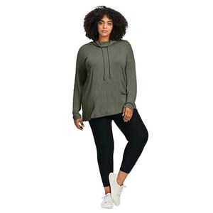 Женская футболка-туника Addison с капюшоном plus size Avenue, Olive